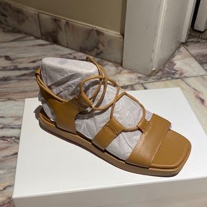 Vince lace up tan sandals